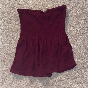 tube top flowy shirt